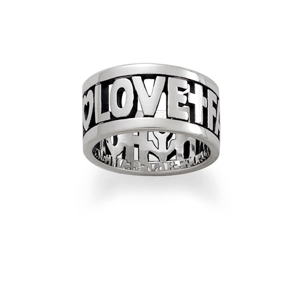 James Avery Faith Love Hope ring